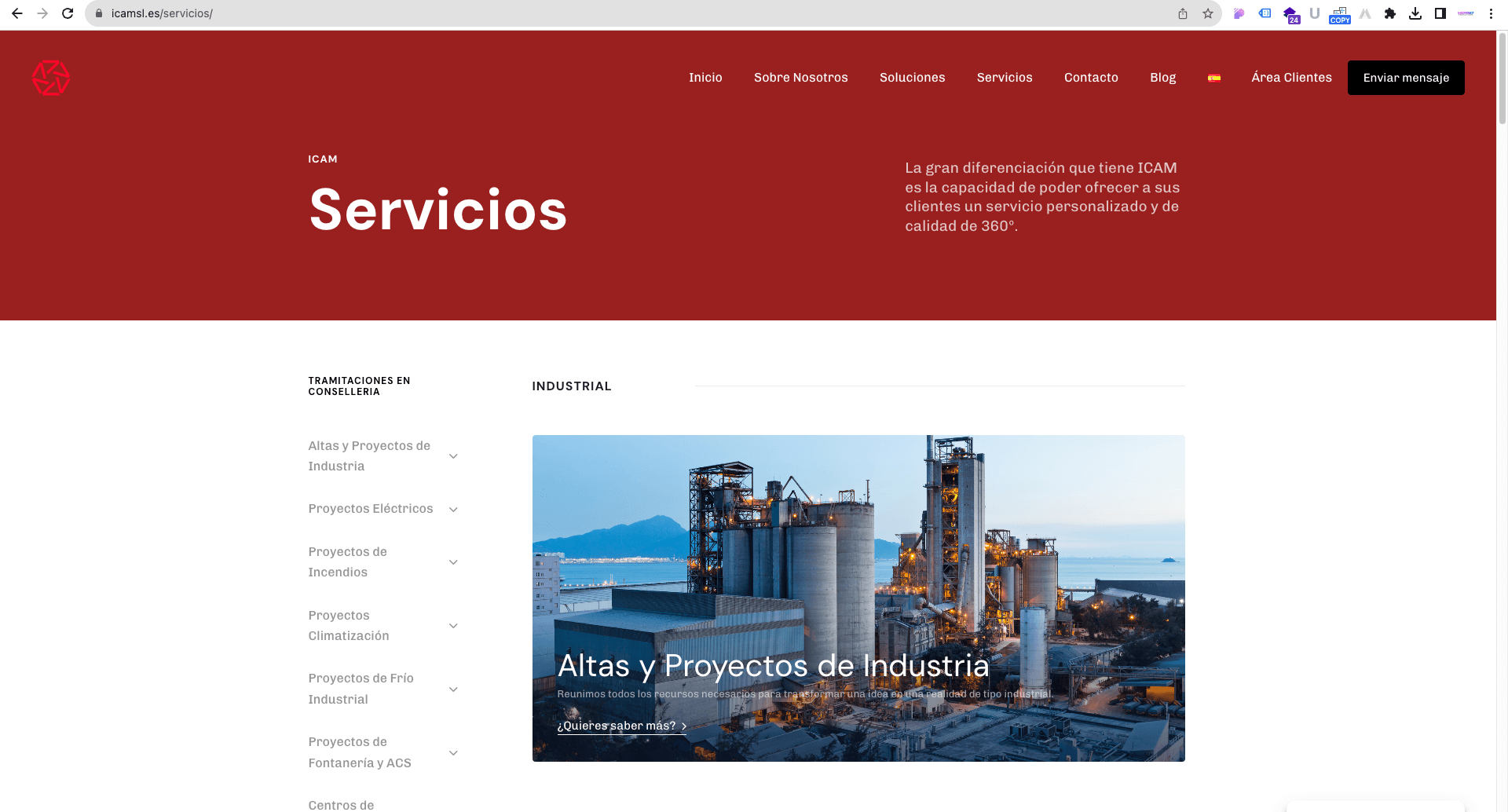 Catálogo de servicios y captación