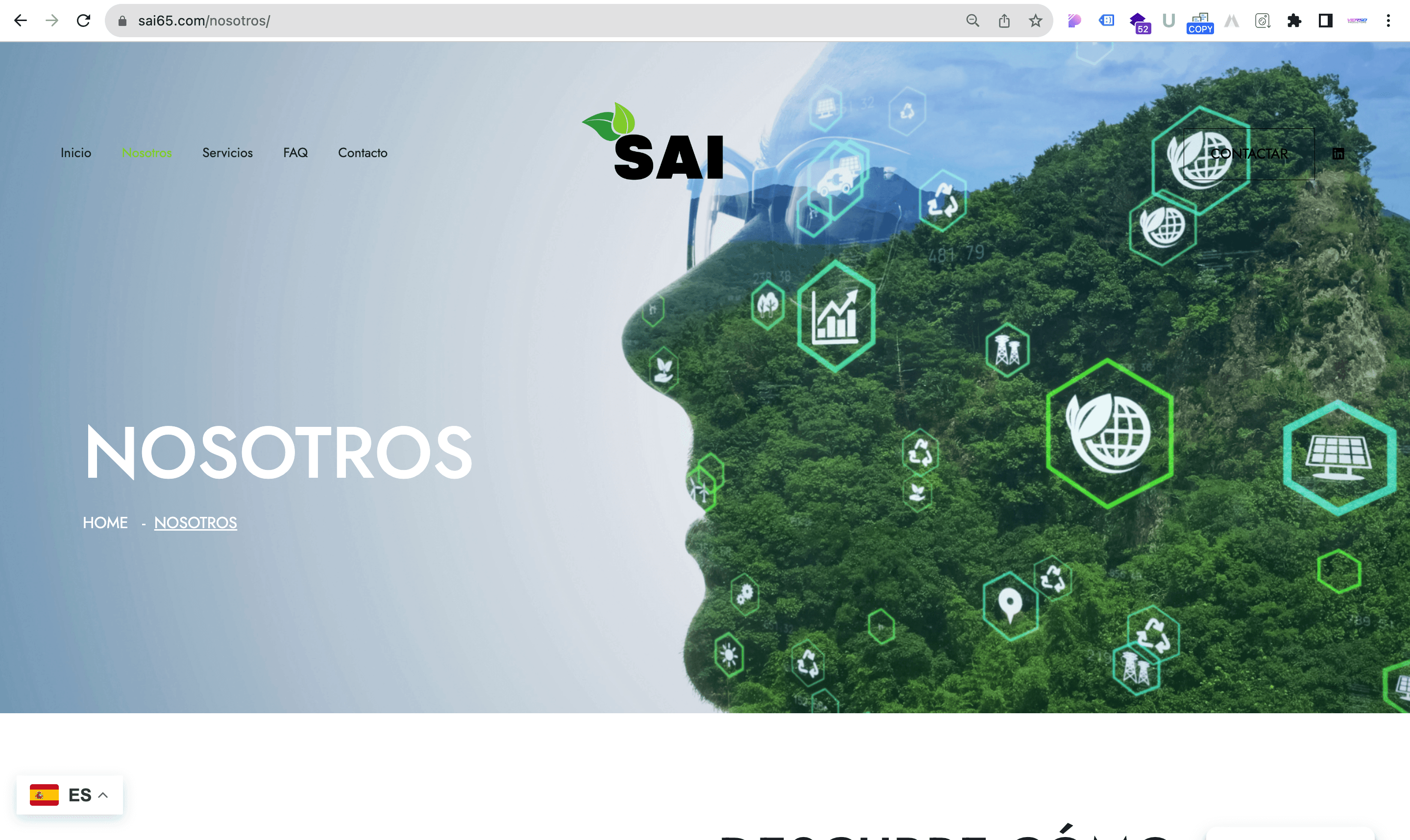 Nosotros y compromiso sostenible